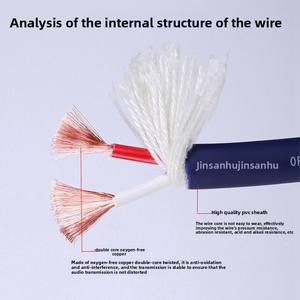 Jinsanhu haute qualité 4*1.0mm JA107 OFC câble Audio vidéo veste en PVC Structure rhétorique de scène tertiaire pour haut-parleur Home cinéma - Product Image 2