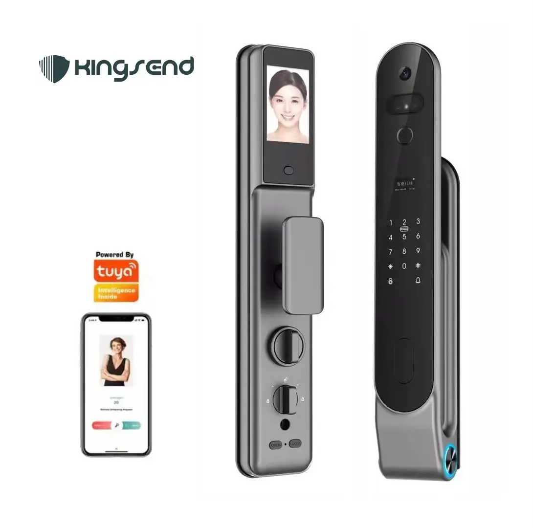 TUYA WIFI 3D Face Recognition Lock with Camera Fingerprint Magnetic Card Password Fully Automatic Smart Lock