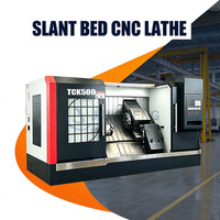 Mesin Bubut CNC TCK500 Single Spindle Kecepatan Tinggi, Kombinasi Penggilingan dan Pembubutan Logam, Tipe Slant Bed