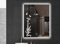 Espejo de Baño LED Moderno con Sensor, Sin Marco, Rectangular, con Iluminación Integrada