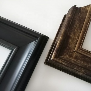 Modern Design <strong>Plastic</strong> <strong>Picture</strong> <strong>Frame</strong> <strong>Moulding</strong> Black Golden Over Size 100mm Wide for <strong>Picture</strong> <strong>Frames</strong> - Product Image 3