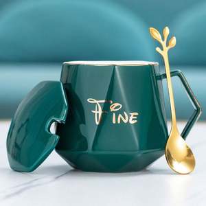 Sample Available Eco-friendly Artistical Ceramic Coffee <b>Mug</b> Spoon Corporate Promotional Business Gift Set - Product Image 6