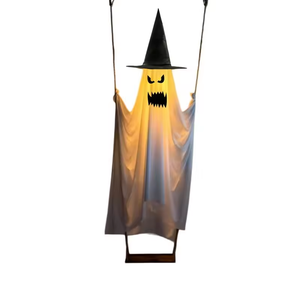 Decorazione di <span class=keywords><strong>Halloween</strong></span>: Fantasma Sospeso a Dondolo, Fantasma Luminoso Carino per Esterni, Decorazione per Feste e Festività - Product Image 4