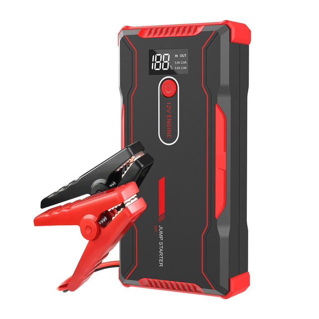 11000mAh Portable Car Jump Starter Dual USB Output 12V Emergency Car Jump Starter Power Bank Deesel Gas Jump Starter