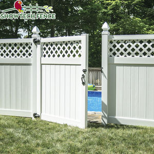 Белая и деревянная цветная виниловая пластиковая ПВХ решетка цена решетка садовые ограждения панели с решеткой - Product Image 2