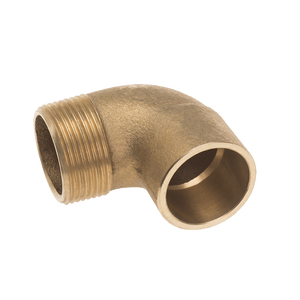 Raccord en Bronze Soudé à 90 Degrés, Filetage Mâle, pour Tuyau de Refroidissement 12 x 1/2\" - Product Image 1