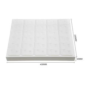 Organizador Rectangular de Lujo Hecho a Mano con Logotipo Personalizado, Bandejas de Exhibición para Joyería, para 60 Pares de Aretes - Product Image 4