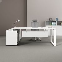 Vente en gros d'usine MFC Ensemble de mobilier de bureau en MDF Directeur de bureau Boss Manager Executive Office Desk