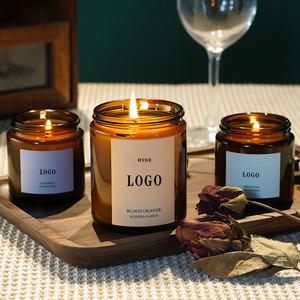 Pot de <span class=keywords><strong>bougie</strong></span> en <span class=keywords><strong>verre</strong></span> parfumé avec couvercle en bois, vente en gros - Product Image 6
