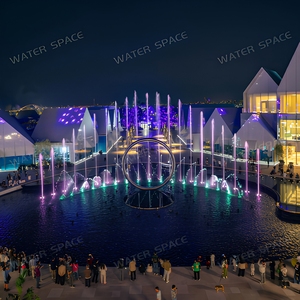 Fuente de Agua Danzante RGB Sincronizada para Paisajes Acuáticos en Centros Urbanos, Diseño Circular con Chorros, Instalación In Situ - Product Image 3