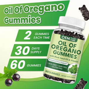 Gomitas de Aceite de Orégano OEM con Aceite de Semilla Negra, Vitamina D3, Carvacrol, Apoyo Inmunológico, Digestivo y Antioxidante - Product Image 3