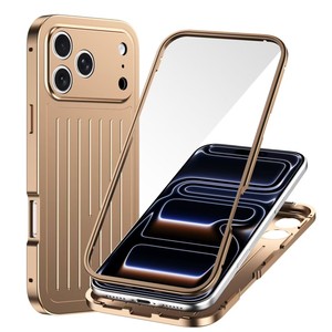 Funda para Teléfono con Panel Trasero de Metal de Nuevo Diseño para iPhone 17 16 15 14 Pro Max, Pantalla de Vidrio Templado de Alta Definición, Protección de 360 Grados - Product Image 4