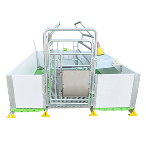 Nouvelle cage automatique pour truies en gestation, caisses de mise bas, acier galvanisé robuste, <span class=keywords><strong>cages</strong></span> de soins pour porcelets, <span class=keywords><strong>cages</strong></span> pour animaux, 1 an - Product Image 1