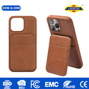 เคสโทรศัพท์หนังแท้แบบขายส่ง พร้อมขาตั้ง ป้องกันการกระแทก สำหรับ Samsung S22 S23 S24 S25 Plus/Ultra - Product Image 1