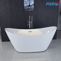 Baignoire autoportante en acrylique aigue-marine classique avec design moderne pour salle de bain moderne