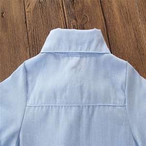 Baby boy signori 2pcs abiti 2019 estate <span class=keywords><strong>neonato</strong></span> vestiti del bambino del ragazzo che coprono gli insiemi camicia cravatta + infantile globale per usura del partito - Product Image 4