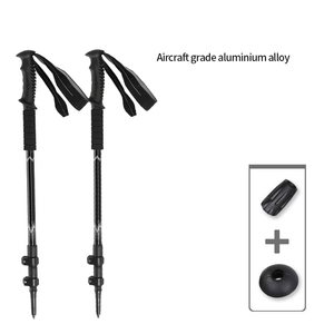 LIHENG Turismo al aire libre Aluminio Ajustable Tres secciones Plegable Escalada Trekking Pole Senderismo Bastón estirable Bastón para caminar - Product Image 2
