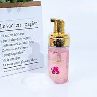 Mousse nettoyante pour le visage à la rose pour peaux sensibles et sèches, nettoyage en profondeur doux, extrait de plante de rose, mousse nettoyante, bulles, lavage du visage, produit