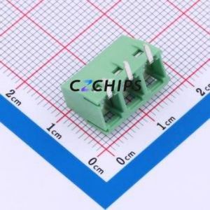 DB127R-5.08-3P-GN-S Screw Terminal Block P=5.08mm Connector ( Construction: 1x3P )( Pitch: 5.08mm )( Color: Green ) - Product Image 2