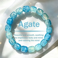 Bracelet en Cristal Naturel, Aquamarine, Citrine, Améthyste, Bracelet Perlé en Pierres Précieuses, Bijoux Énergétiques de Guérison pour Femmes, Vente en Gros