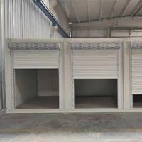 Maison pliable mobile personnalisée de 20 pieds, unités de stockage portables préfabriquées, conteneur de stockage en acier plat