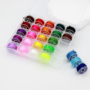 Ensemble de cordons élastiques pour bracelets, 25 couleurs mélangées, en boîte, fil plat résistant, fil à perles, fil à cristaux, matériel DIY, vente en gros. - Product Image 3