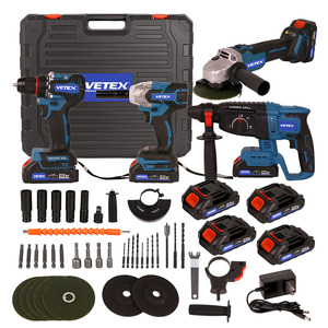 Kit di Utensili Elettrici 4-in-1 21V MKT Combo 4 Set 18v 20v 21v Trapani Senza Fili Batteria agli Ioni di Litio Set di Utensili <span class=keywords><strong>Fai</strong></span>-<span class=keywords><strong>da</strong></span>-<span class=keywords><strong>Te</strong></span> per Uso Domestico - Product Image 1