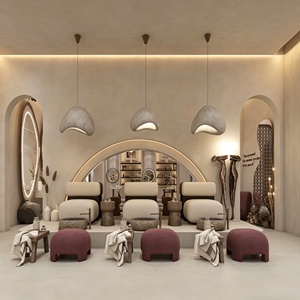 Beauty Salon Interior Design Custom Full Room Decoration Salon Station Manicure Shop <b>Display</b> Layout Hair Salon Store Renovation - Product Image 4