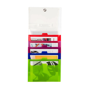 Tùy chỉnh 6 Pocket thư/A4 Kích thước tầng tường Organizer nhựa PP mở rộng tập tin thư mục treo treo nộp hồ sơ sản phẩm - Product Image 4