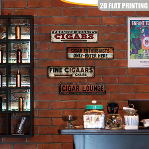 Targa in Metallo per Cigar Lounge, Decorazione Murale <span class=keywords><strong>a</strong></span> Tema Tabacco per Bar, Man Cave, Sala Fumatori, Ornamento per la Casa - Product Image 5