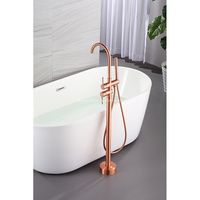 Luxe et mode New Landing Double Poignée-Robinet de baignoire ancien rouge Robinet de baignoire indépendant