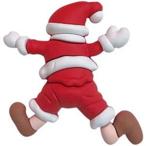 Décoration de gâteau de Noël : Père Noël couché dans la neige avec un simple message Joyeux Noël pour la décoration des desserts de fêtes - Product Image 5