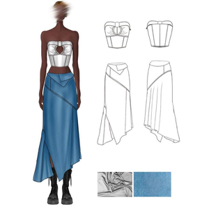 Fabricante de Ropa OEM ODM, Crea Tu Propia Marca, Servicio de Diseño de Ropa Personalizada con MOQ Bajo, Prendas de Alta Calidad, Vestido de Noche <span class=keywords><strong>para</strong></span> Mujer - Product Image 5
