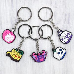 2025 PVC Keychain Colorful Keychain Cute Promotional Keychains Carabiners Llaveros Pvc Key Ring