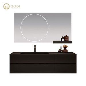 <span class=keywords><strong>GODI</strong></span> Mueble de Baño Colgante de 40 Pulgadas con 1 Lavabo y 2 Cajones, Estilo Moderno - Product Image 4