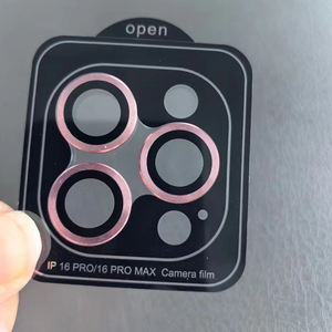 Protector <span class=keywords><strong>de</strong></span> lente <span class=keywords><strong>de</strong></span> cámara <span class=keywords><strong>de</strong></span> vidrio templado <span class=keywords><strong>de</strong></span> metal individual para iPhone 16 Pro Max 15 14 13 con placas <span class=keywords><strong>de</strong></span> localización - Product Image 3