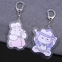 Promotionnel mignon Anime Anime breloques acrylique porte-clés mignon porte-clés époxy paillettes acrylique porte-clés avec paillettes hologramme
