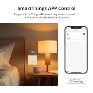 Zemismart nhà thông minh vấn đề Wifi 6 Băng nhóm thông minh tường chuyển đổi ánh sáng với trung lập 4x4 push <span class=keywords><strong>button</strong></span> Thiết bị chuyển mạch SmartThings HomeKit ứng dụng - Product Image 6