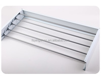 Wandmontage aluminium intrekbaar opbergrek rechthoekig enkelvoudig badkamer handdoeken kleding droogrek