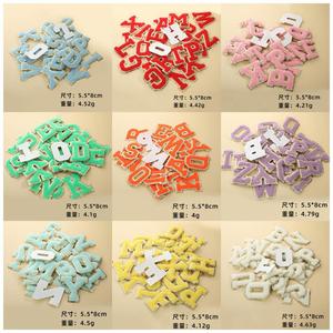 Hot Sale Cheap Self Adhesive 8cm Glitter Gold Edge Colorful Embroidered Letter Chenille Patches - Product Image 4