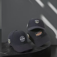 Gorra Trucker de 6 Paneles de Mezclilla Estilo Urbano Deportivo Vintage Personalizada con Logotipo de Letras en Tela Común, Hebilla Dorada de Cobre, Unisex para Adultos
