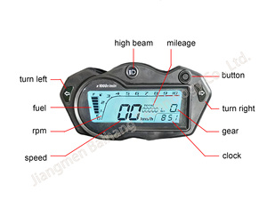 Prix usine jauge de carburant numérique pour moto <span class=keywords><strong>compteur</strong></span> horaire odomètre tachymètre pour Roadster FOSTI F51 - Product Image 3