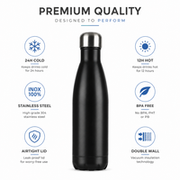Flacon à vide à double paroi 500ml 750ml 1000ml personnalisé bouteille d'eau en acier inoxydable bouteille de boisson en métal pour salle de sport sport camping