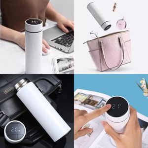 Bouteille d'eau intelligente isotherme en acier inoxydable avec écran tactile, tasse de voyage portable, thermos à café sous vide pour les déplacements - Product Image 6