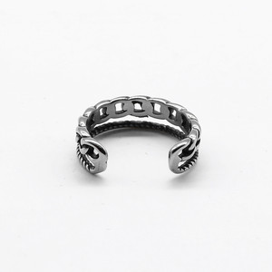 yunnique Twisted <b>Titanium</b> Steel <b>Ring</b> Geometric Shape Metal Retro Gift Jewelry - Product Image 2