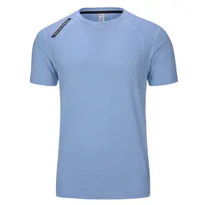 Camiseta masculina de alta qualidade respirar, 180 gsm, para academia, tamanhos grandes