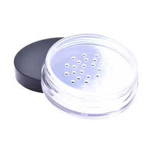 Empty 10g 20g 30g Cosmetic Jar with Sifter Lid Plastic Loose Powder Container Wholesale