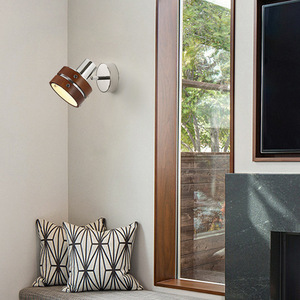 โคมไฟติดผนังไม้เนื้อแข็งสไตล์วินเทจ สำหรับห้องนอน ข้างเตียง ทางเข้า โถงทางเดิน บันได-สำหรับห้องตัวอย่าง คลับเฮาส์ ห้องนอนใหญ่ - Product Image 4