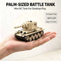 DWI DOWELLIN 1/64 Uzaktan Kumandalı Kızılötesi Atış Özellikli Askeri Araçlar, 330'lu Mini RC Tank °   Döner Taret ve Ses ve Işık Sistemleri