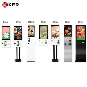 32 Inch Self Service Food Advertising Display Kiosk Self Ordering Kiosk Payment Kiosk